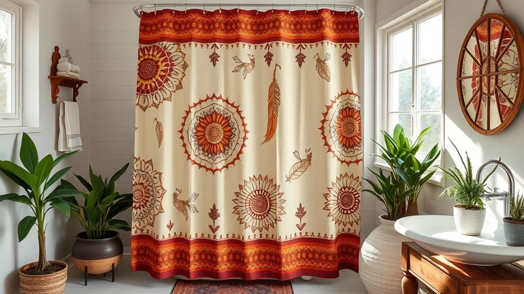 top boho bathroom curtain picks