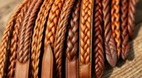 top braided leather belt picks