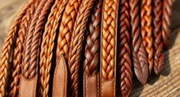 top braided leather belt picks