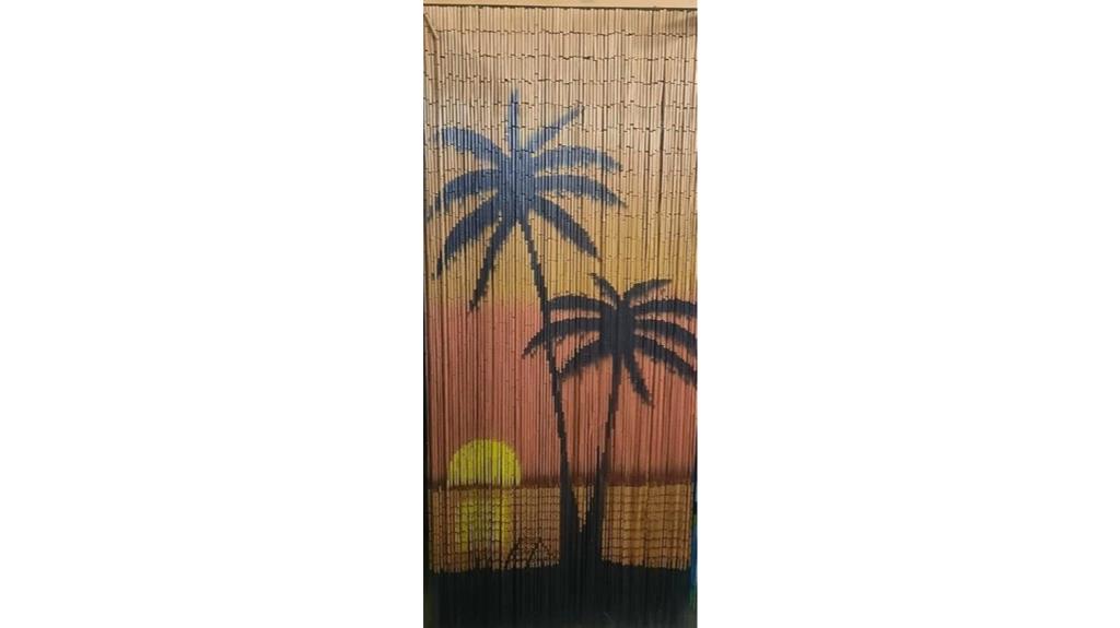 tropical sunset beaded curtains