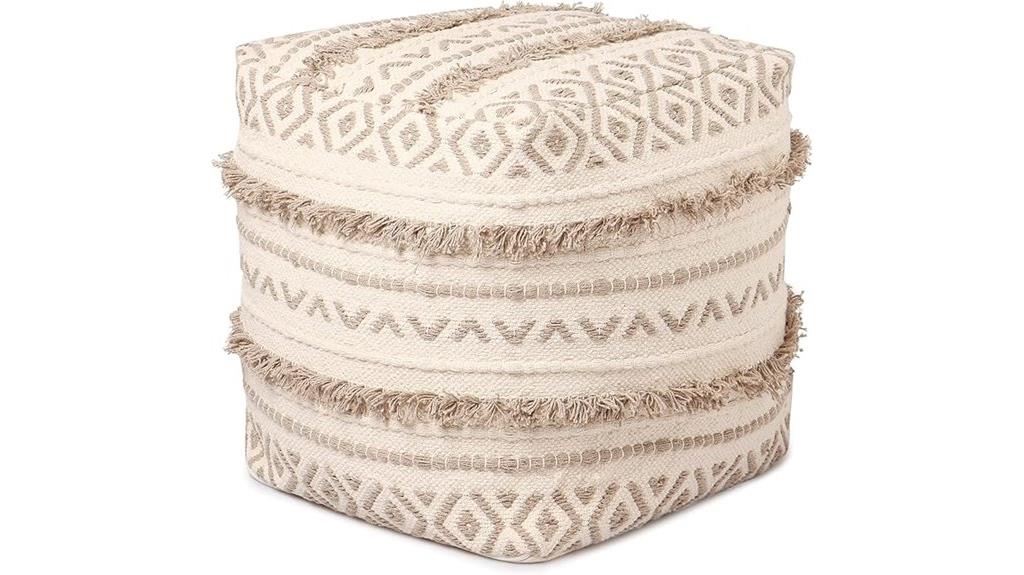 tufted cotton ottoman