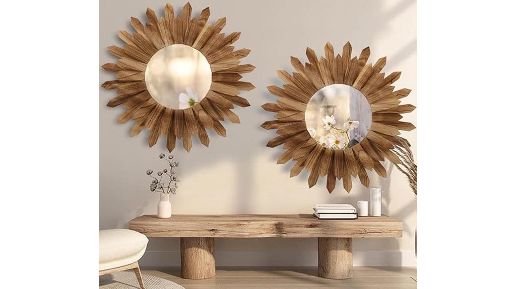 two pack sunburst mirrors