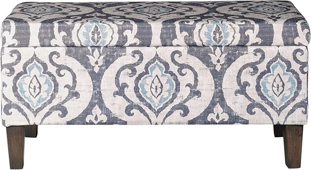 upholstered storage ottoman bench