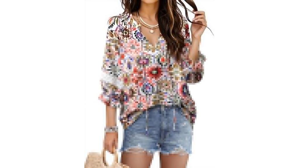 v neck tie front blouse