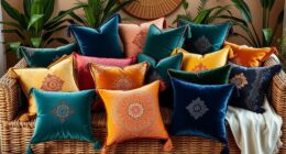 velvet boho cushion covers