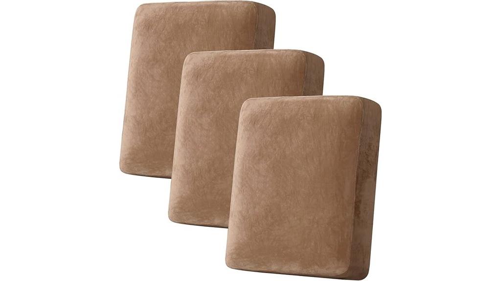 velvet camel couch cover