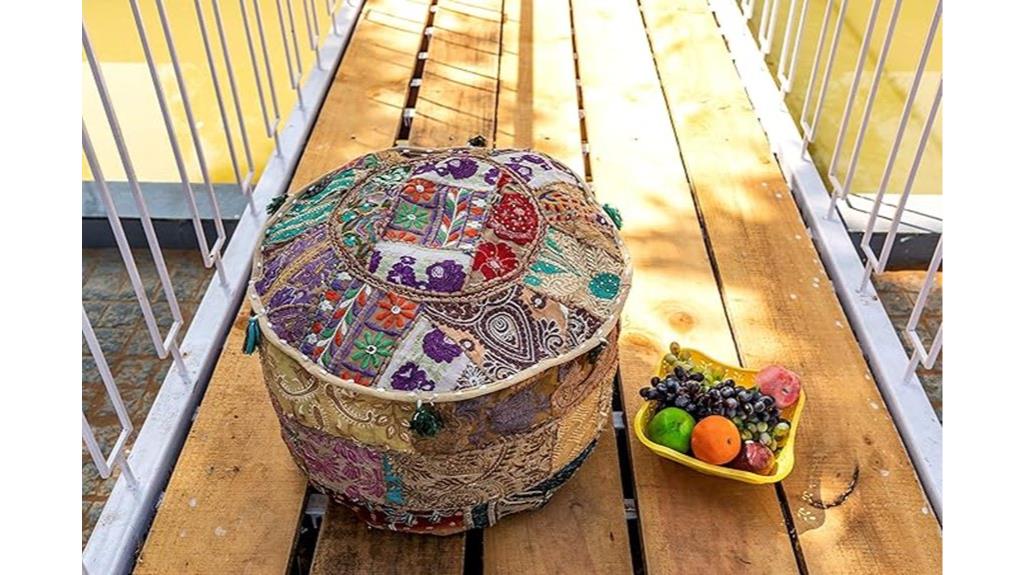 vintage boho cotton bean bag