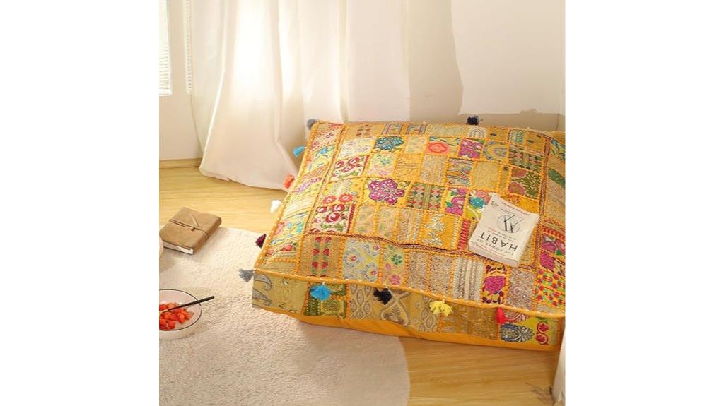 vintage boho embroidered pillows