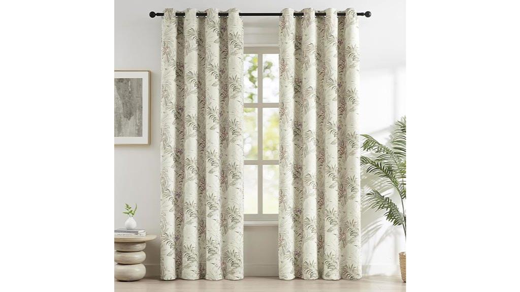 vintage floral blackout curtains