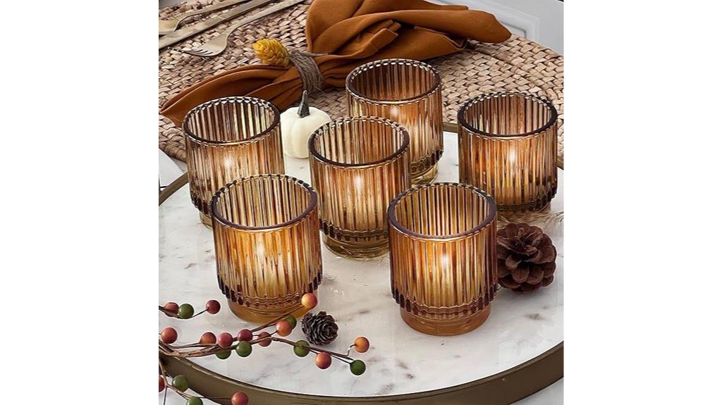 vintage glass tealight holders