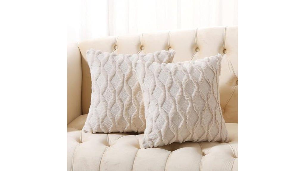 volcanic faux wool pillows