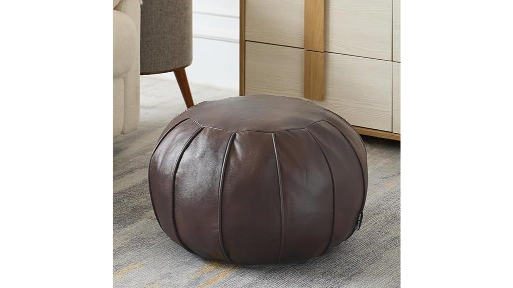 waterproof faux leather ottoman