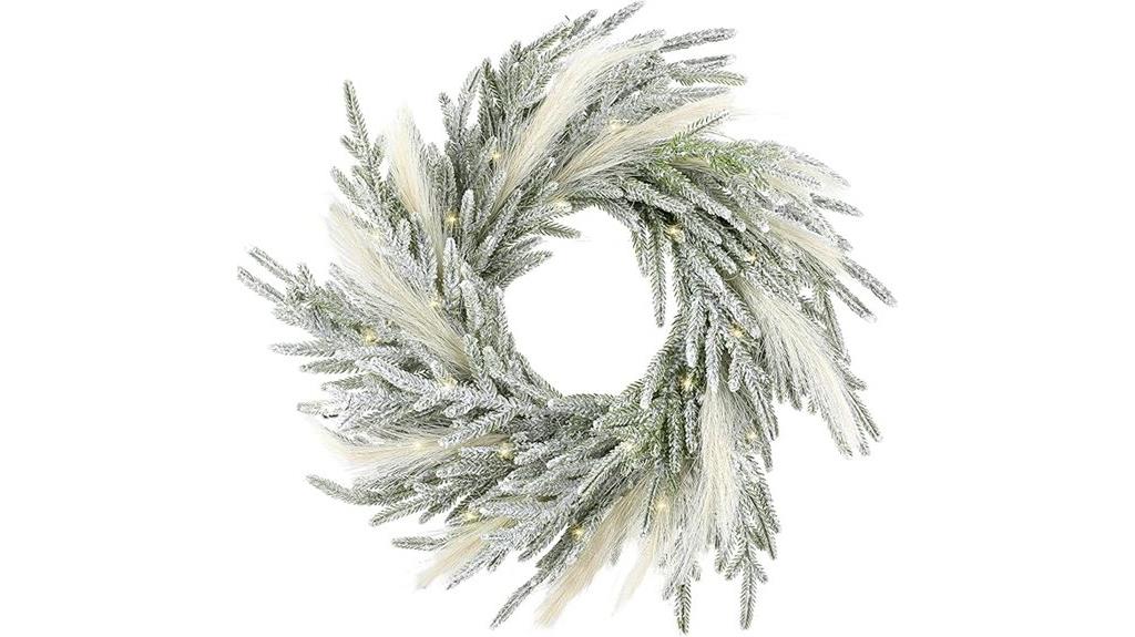 white snow christmas wreath
