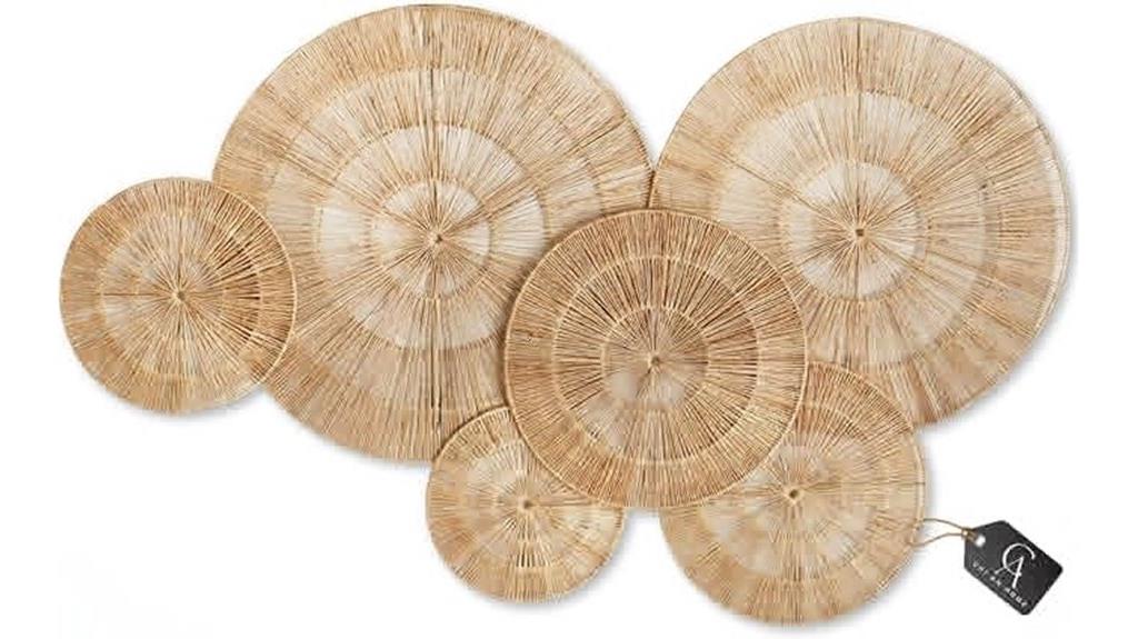 wicker wall decor baskets