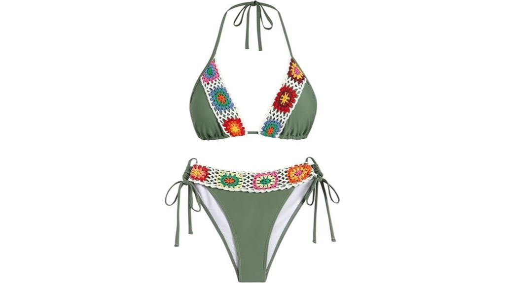 women s halter triangle bikini
