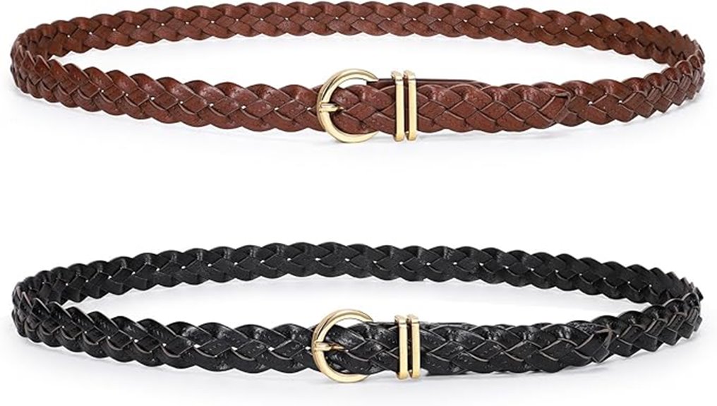 women s leather belt set