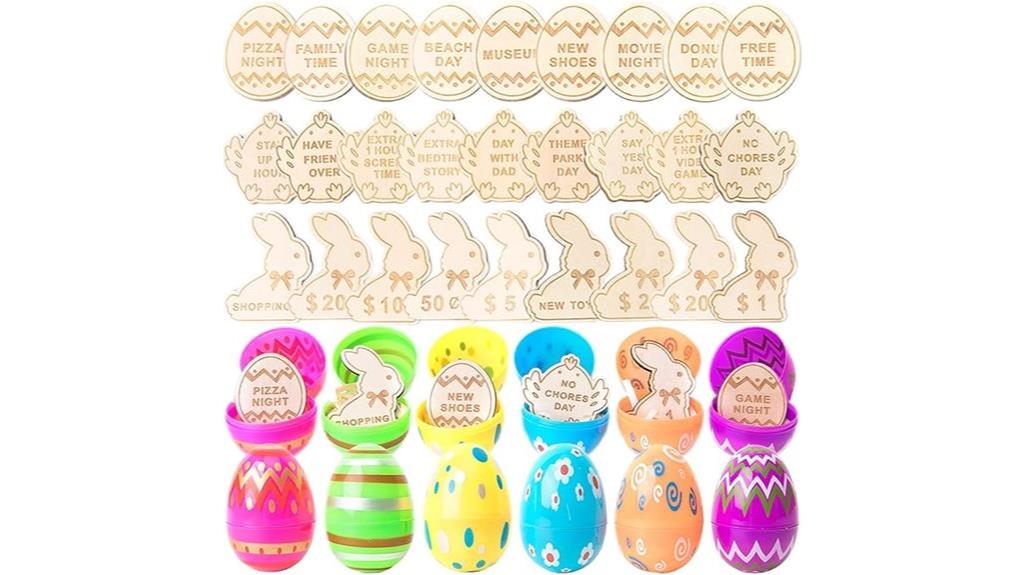 wooden egg tokens pack