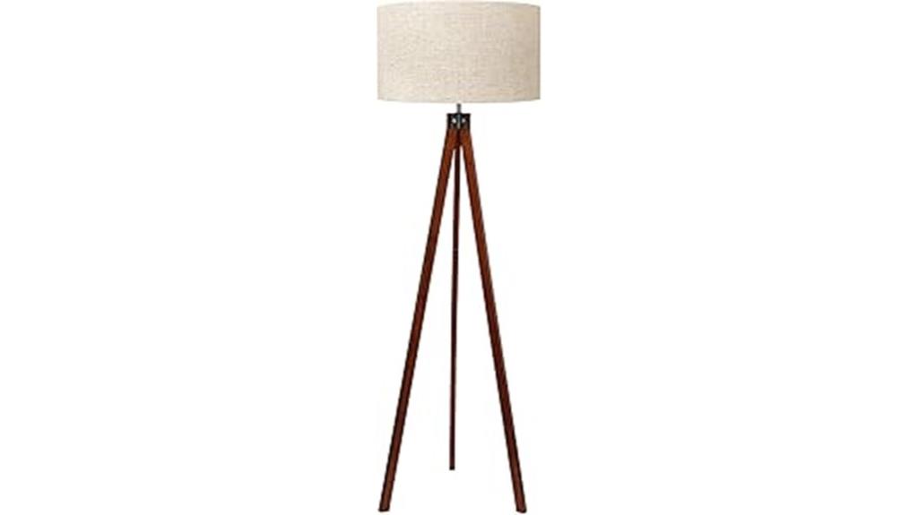 wooden tripod floor lamp