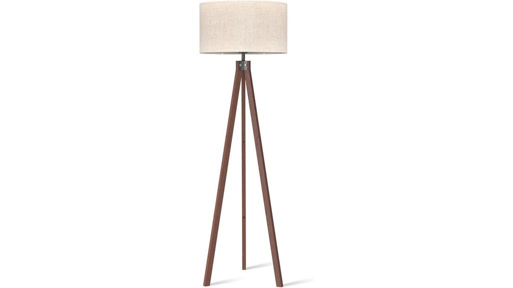 wooden tripod floor lamp