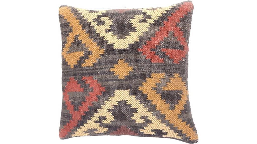 wool jute tribal pillows