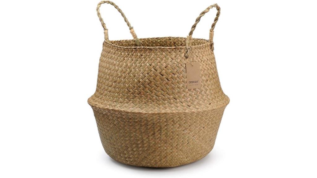 woven seagrass basket