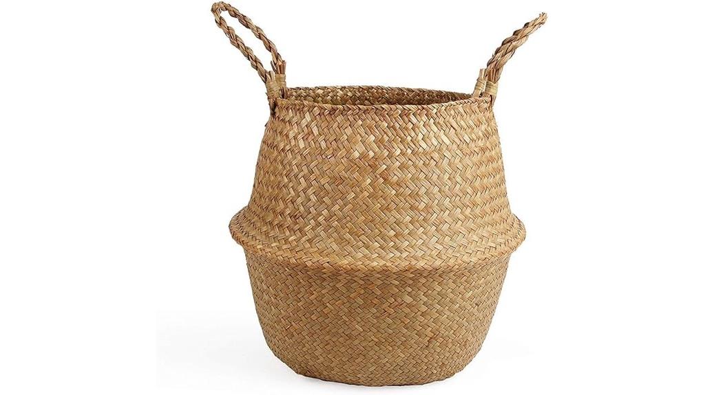 woven seagrass storage basket