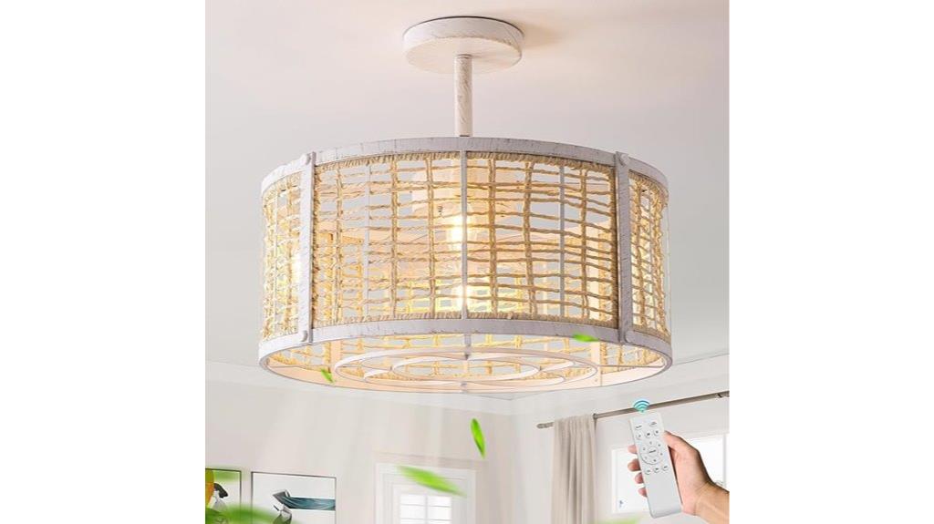 20 inch rattan ceiling fan