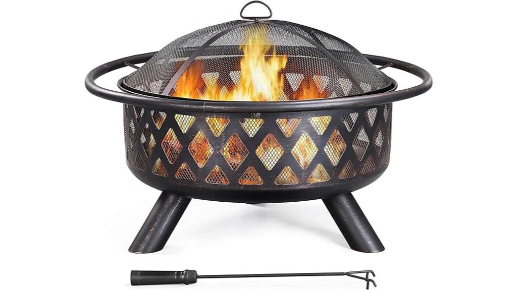36 inch outdoor fire pit