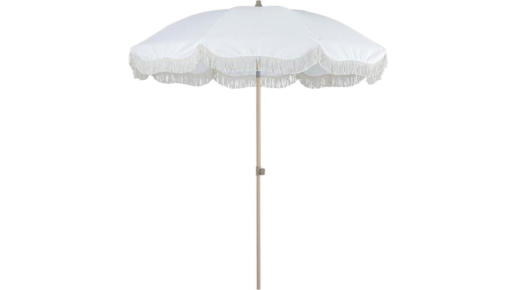 7ft boho fringe umbrella