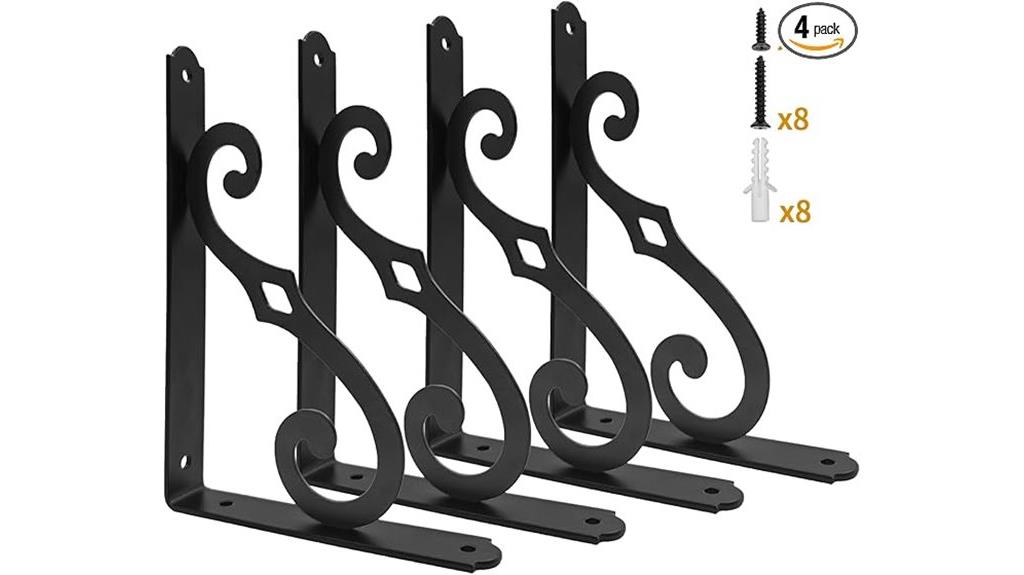 8 inch decorative shelf brackets