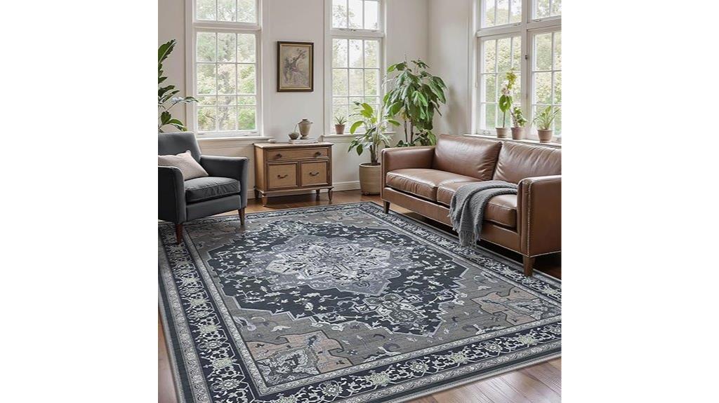 8x10 washable gray rug