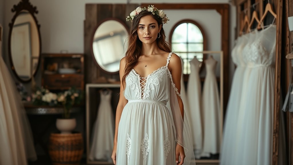 affordable boho wedding dress factors