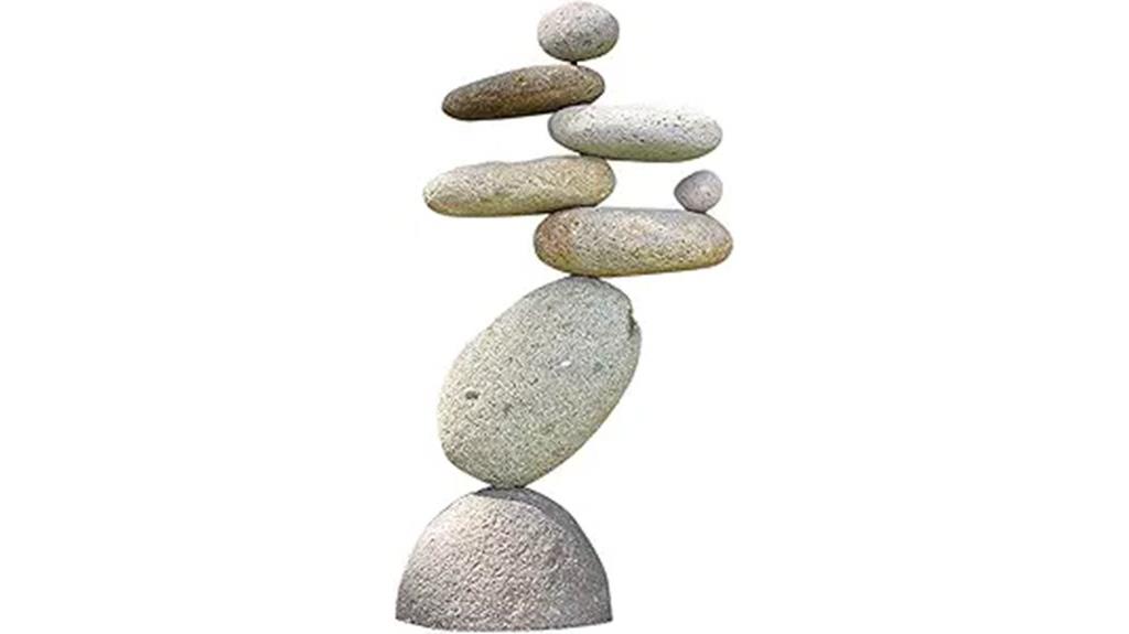 ancient graffiti balancing cairn