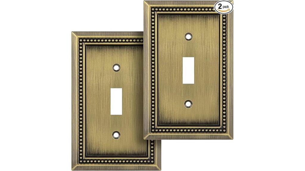 antique brass wall switch