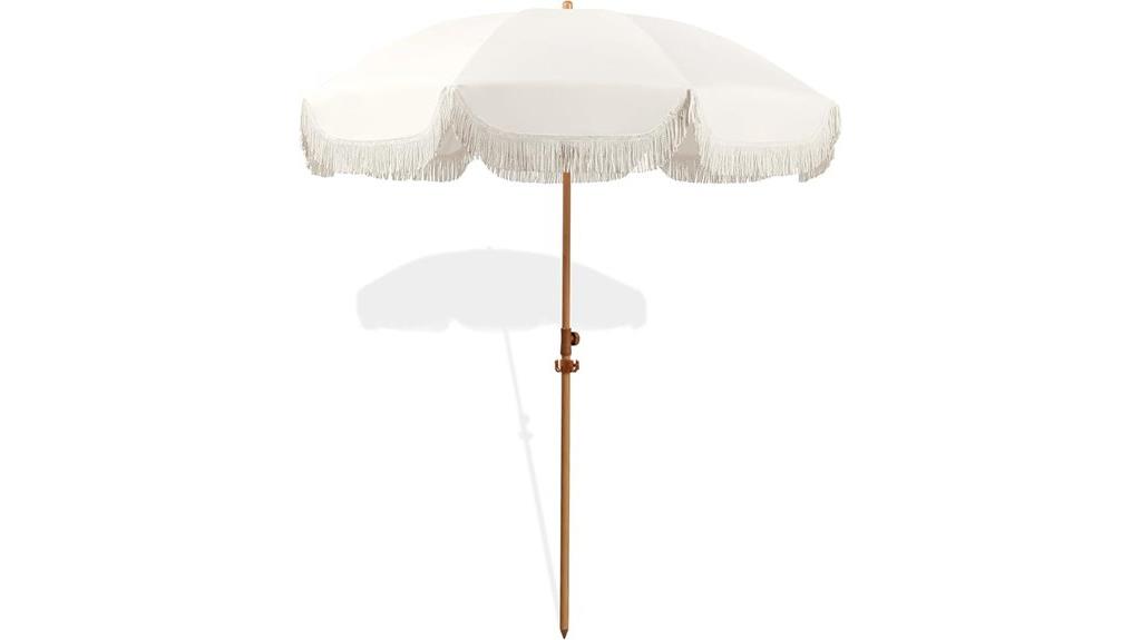 beach patio umbrella with fringe