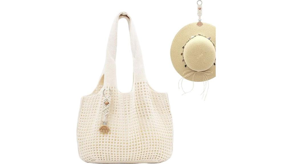 beach travel knit bag