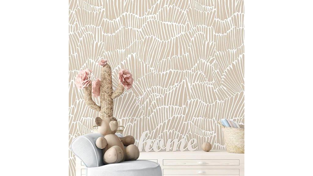 beige white peel wallpaper
