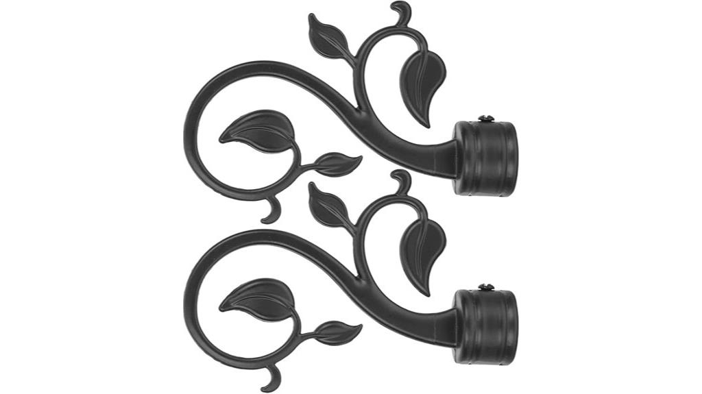 black curtain rod finials
