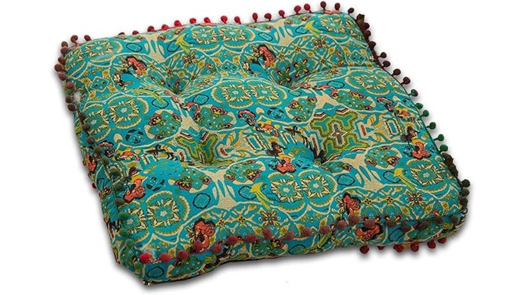 blue boho chair cushion