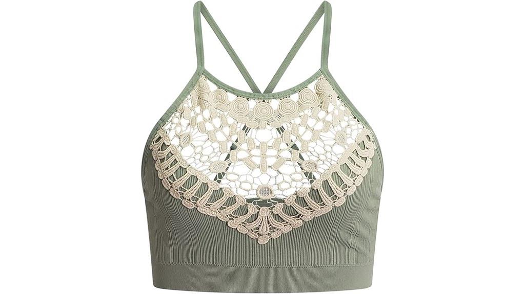bohemian crochet lace bra
