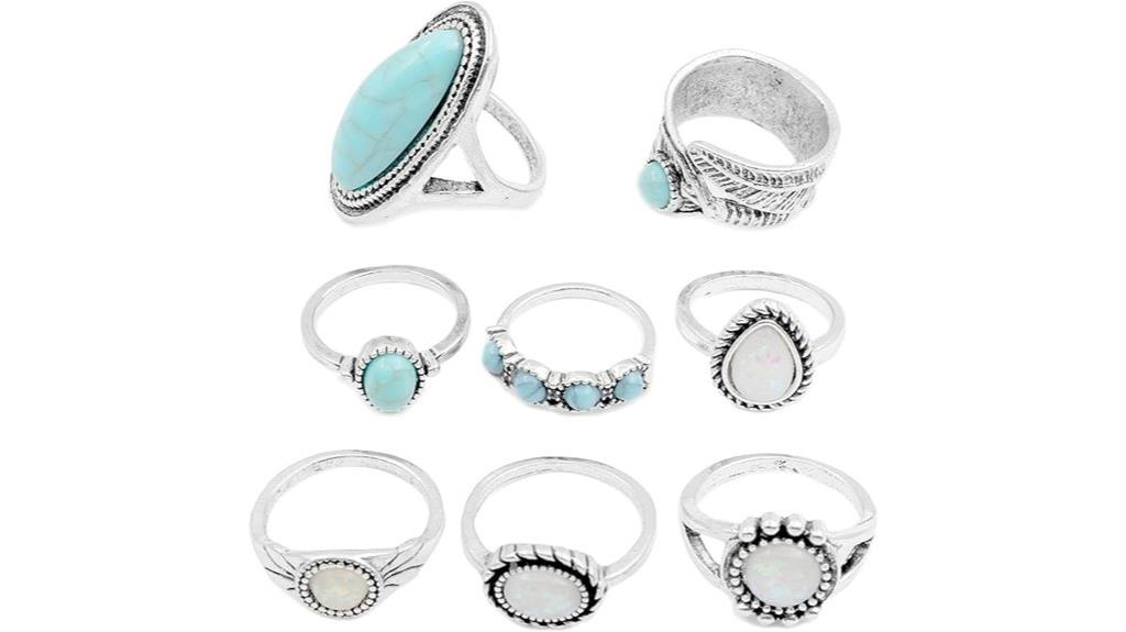 bohemian knuckle ring set