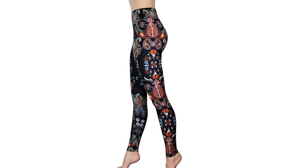 bohemian print yoga pants