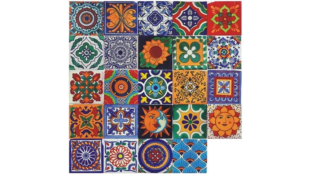 bohemian tile wall decor