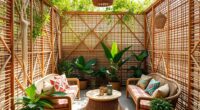 boho bamboo privacy screens