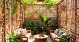 boho bamboo privacy screens