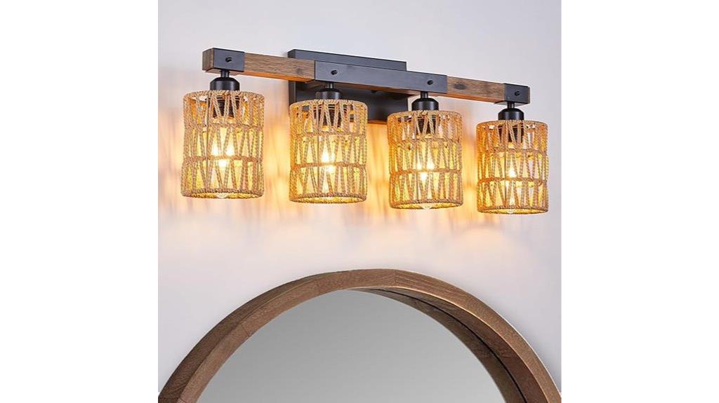 boho bathroom vanity light
