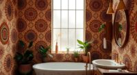 boho bathroom wallpaper ideas