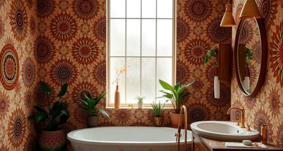 boho bathroom wallpaper ideas