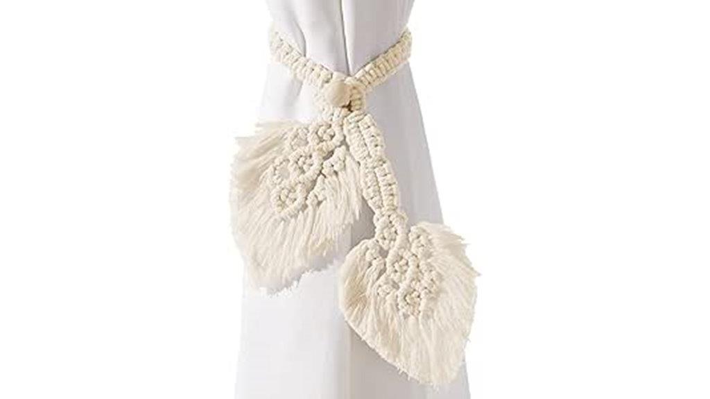 boho bead curtain tiebacks