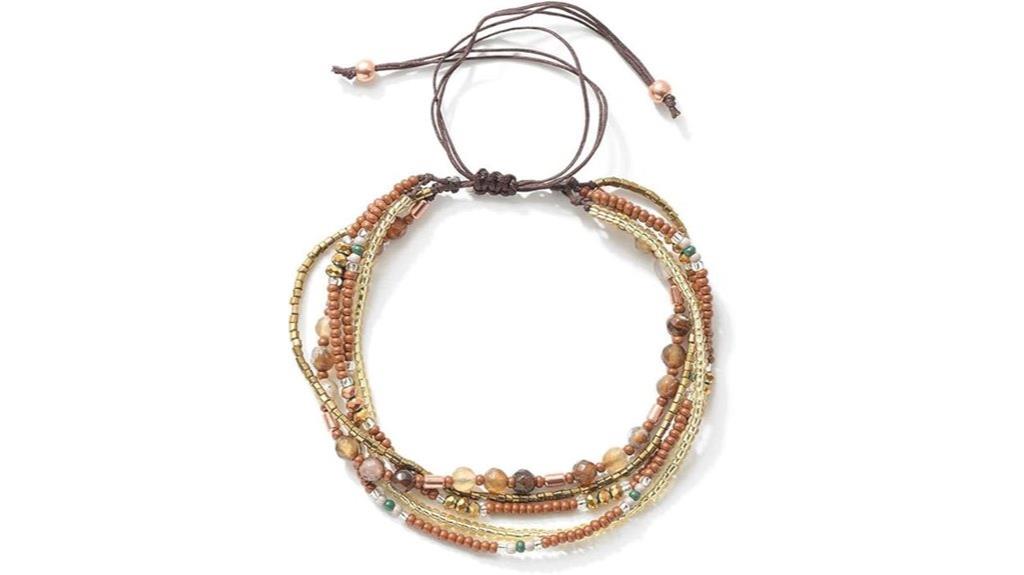boho beaded ankle bracelets